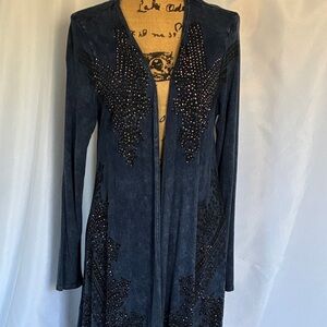 Vocal Women's Jacket in Dark Blue with Black Accents